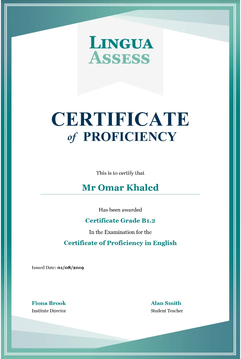 certificate